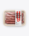 Plastic Tray With Sausages Mockup