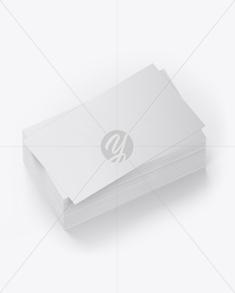 Stack of Business Cards Mockup