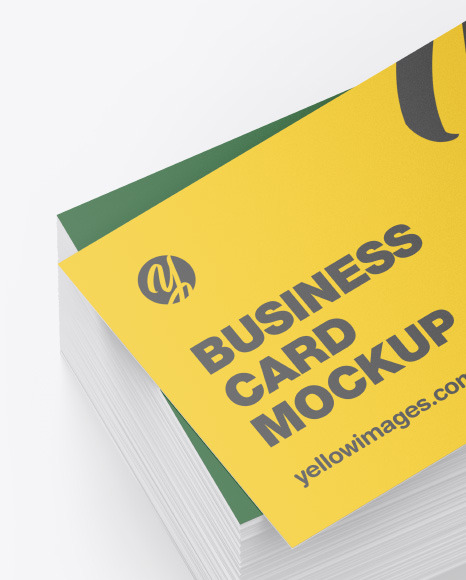 Stack of Business Cards Mockup