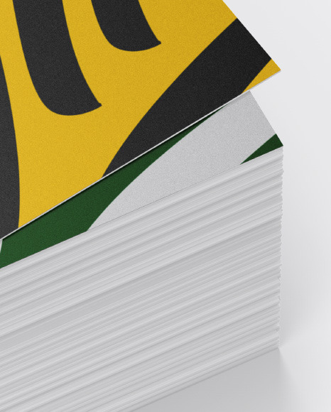 Stack of Business Cards Mockup