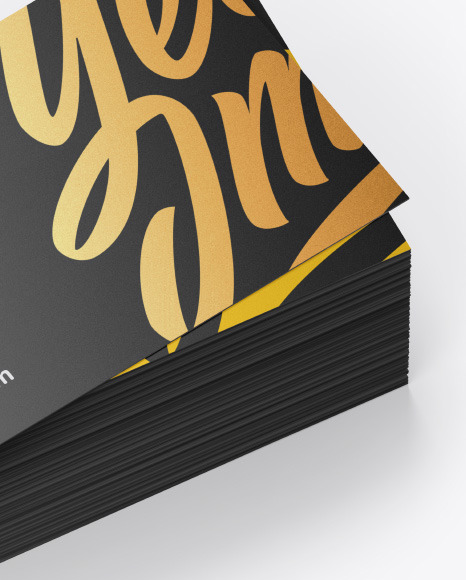 Stack of Business Cards Mockup