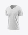 Melange Men’s Raglan V-Neck T-Shirt Mockup