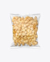 Plastic Bag With Caramel Popcorn Mockup