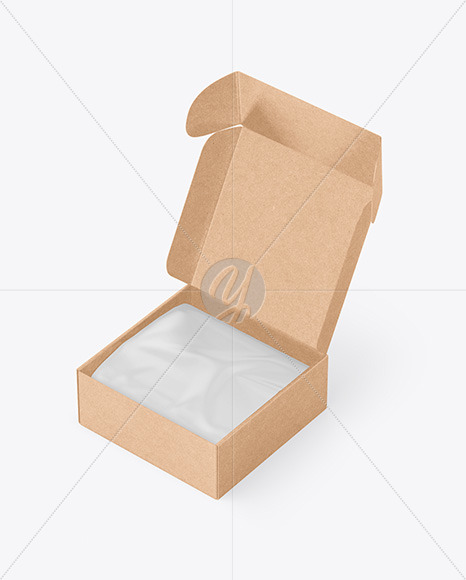 Opened Kraft Box Mockup