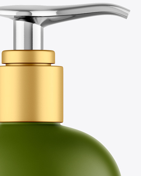 Matte Shower Gel Bottle with Pump Mockup