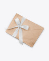 Envelope with Ribbon Mockup – Half Side View