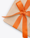 Envelope with Ribbon Mockup – Half Side View