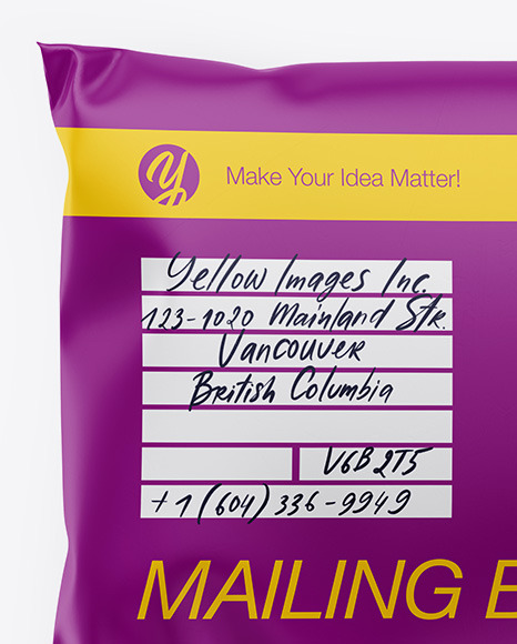 Matte Mailing Bag Mockup - Top View