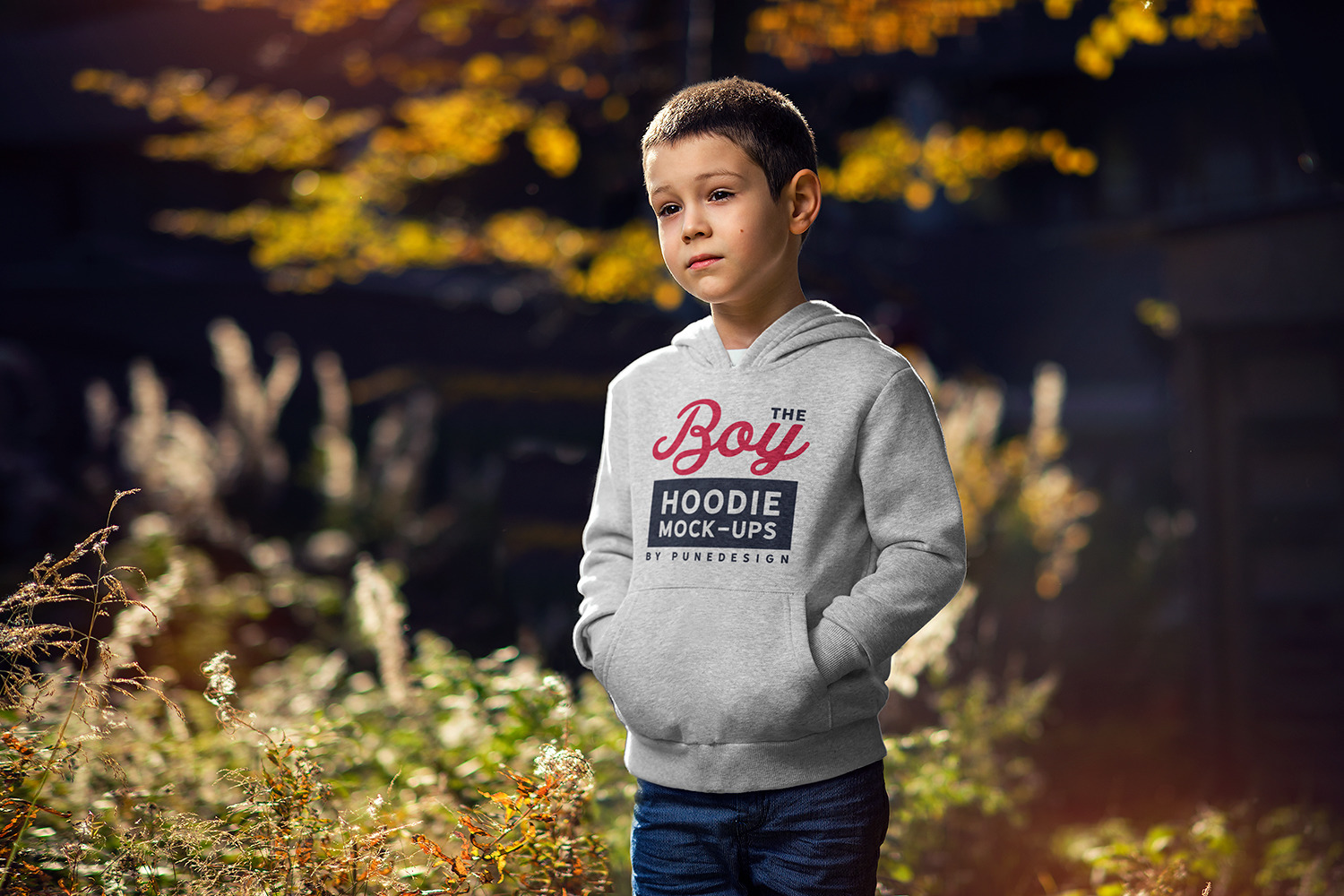 Boy Hoodie Mock-Up Boy Hoodie Mock-Up
