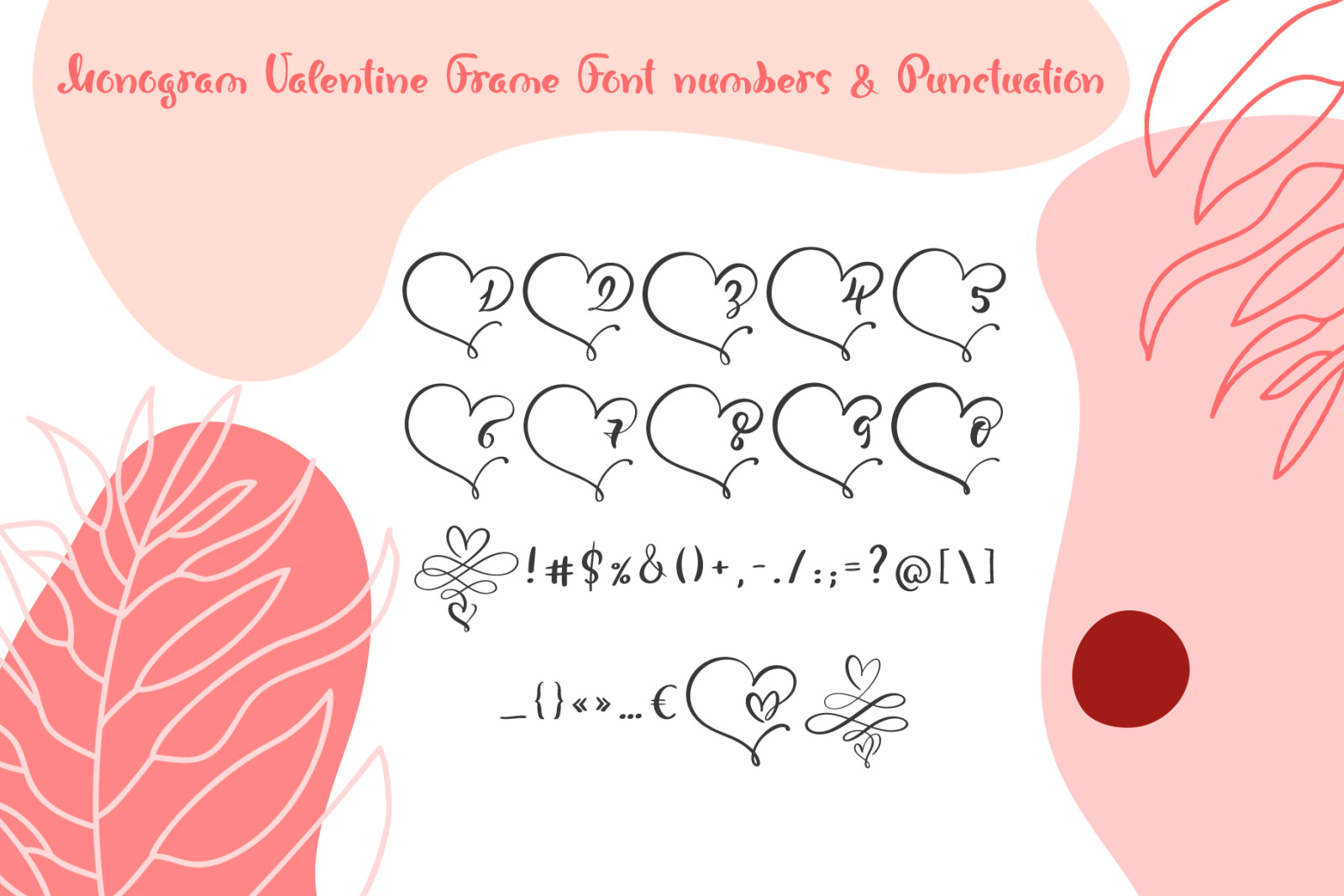 Monogram Heart Flourish Font