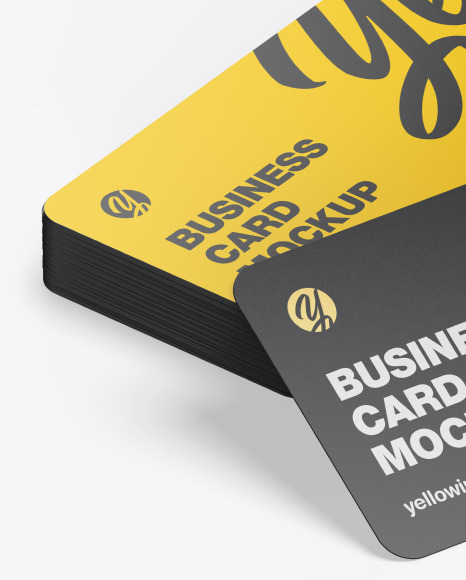 Stack of Business Cards Mockup