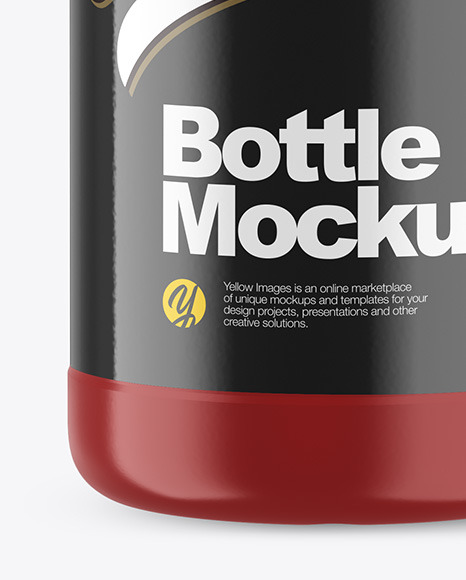 1L Matte Plastic Bottle Mockup