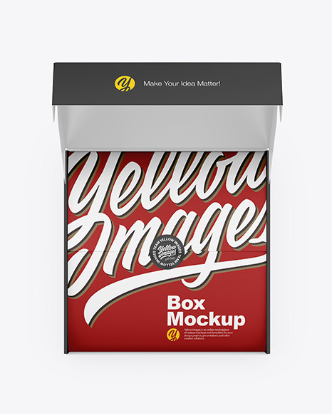 Opened Paper Box Mockup