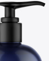 Blue Shower Gel Bottle with Pump Mockup