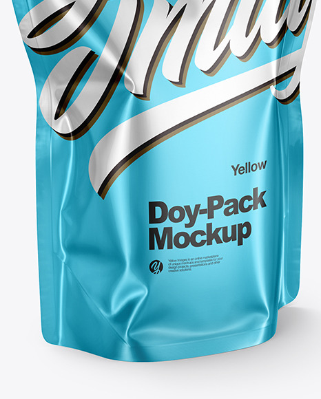 Matte Metallic Doy-Pack Mockup