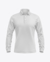 Men's Long Sleeve Polo Shirt Mockup