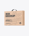 Kraft Box With Handle Mockup