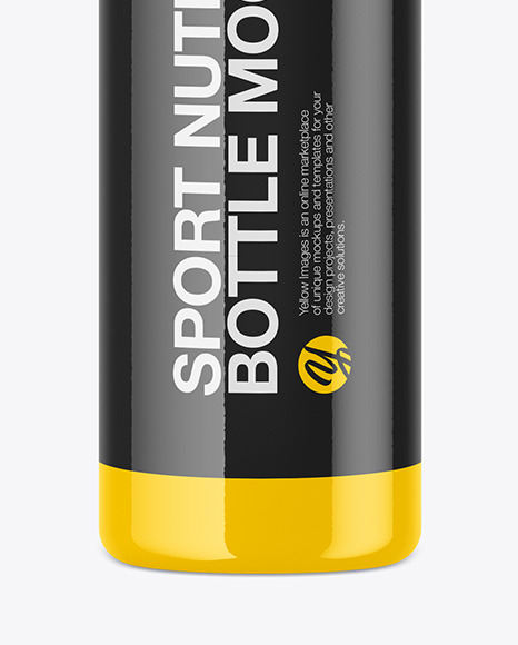 Glossy Sport Nutrition Bottle Mockup