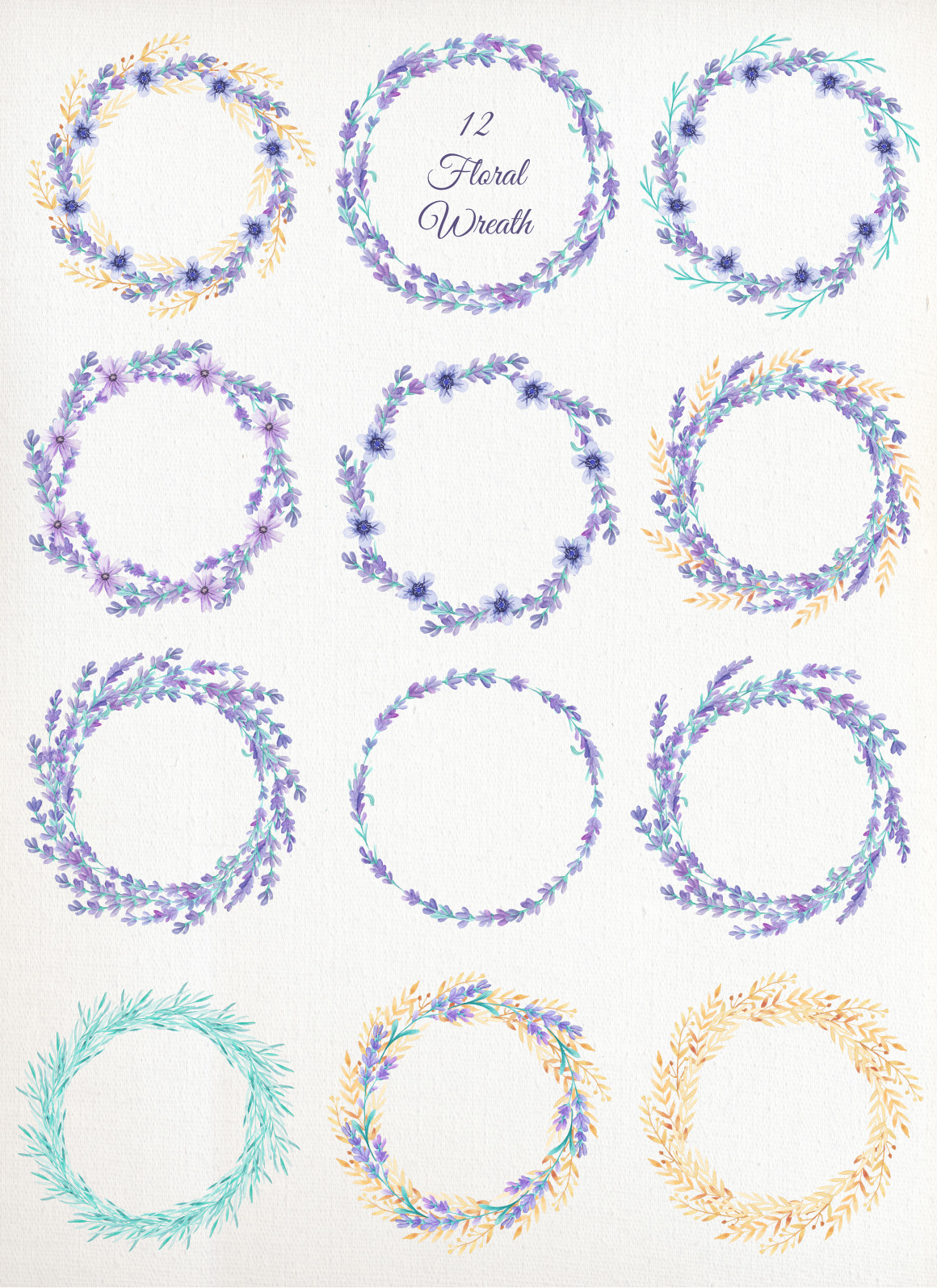 Watercolor Lavender Design Pack