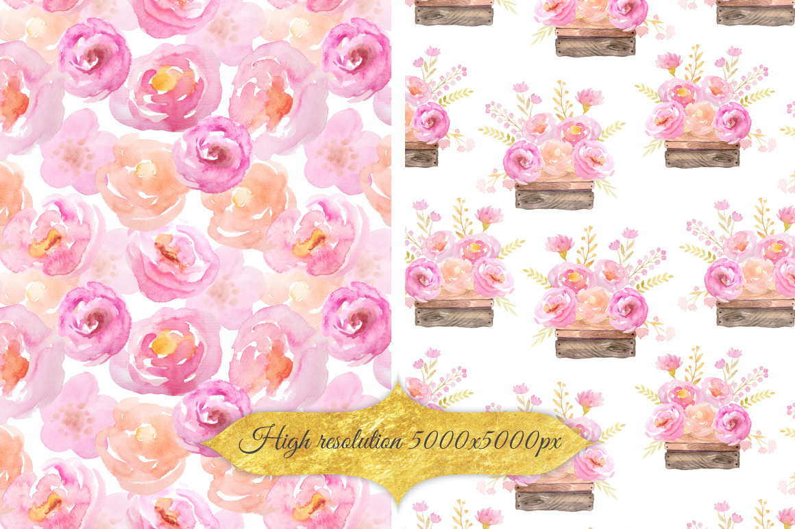 Watercolor Floral Patterns vol.1 Watercolor Floral Patterns vol.1