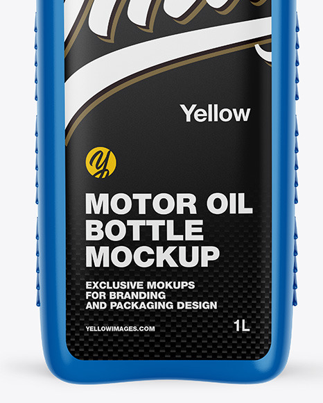 Glossy Motor Oil Bottle Mockup