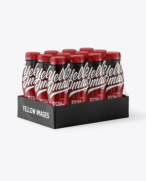 12 Pack Plastic Bottles Mockup