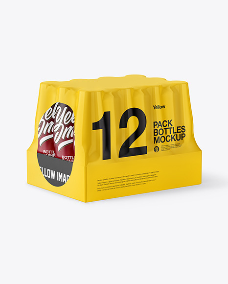 12 Pack Plastic Bottles Mockup