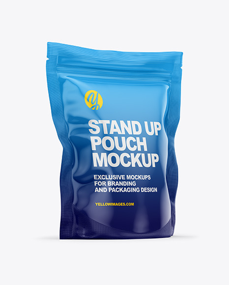 Glossy Stand Up Pouch Bag Mockup