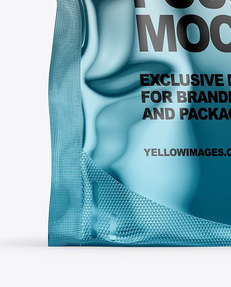 Metallic Stand Up Pouch Bag Mockup