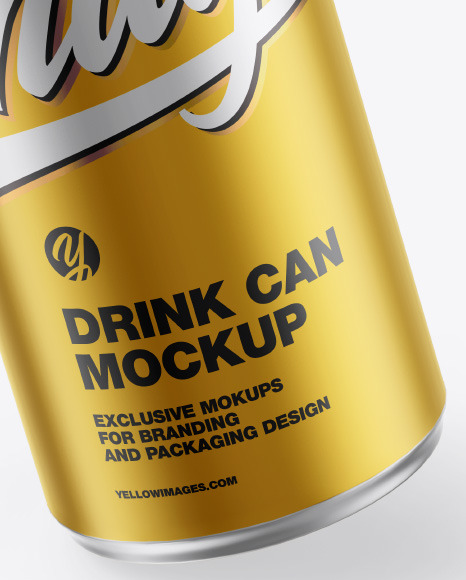 Matte Metallic Drink Can Mockup