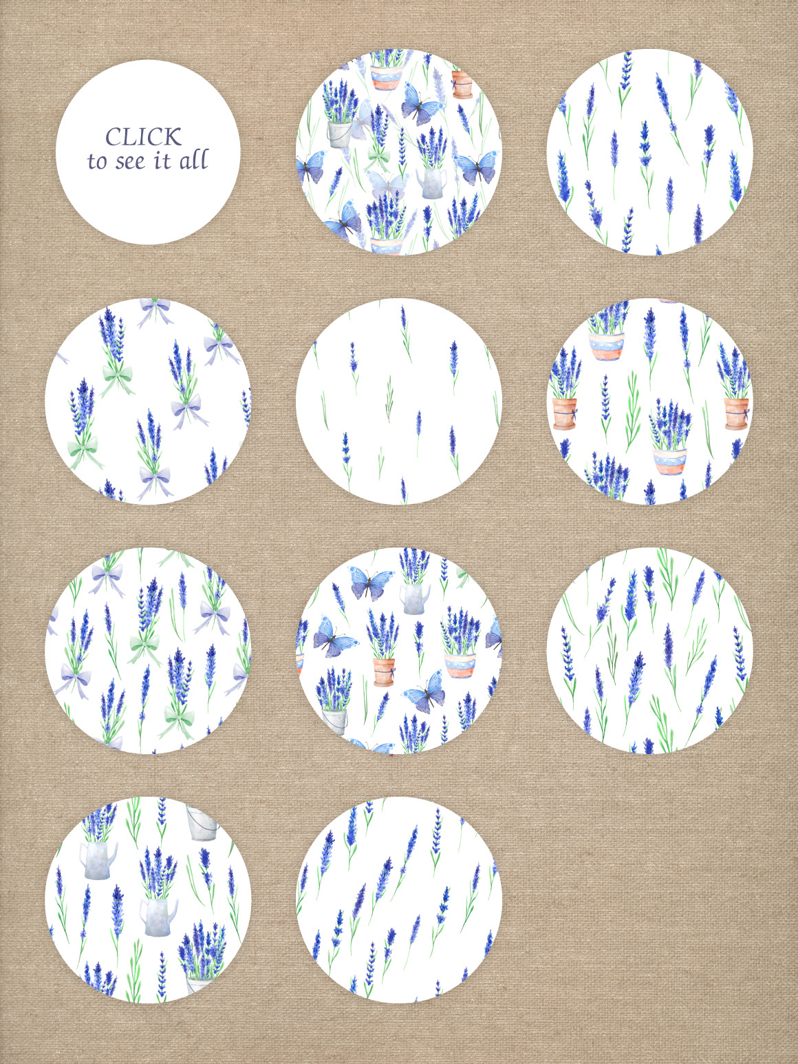 Lavender Watercolor Seamless Pattern Lavender Watercolor Seamless Pattern