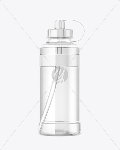 1000ml Clear Plastic Sport Bottle Mockup