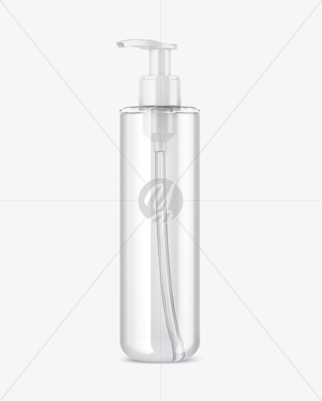 Clear Bottle with Pump Mockup