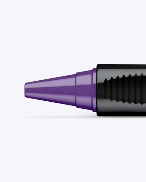 Glossy Click Pen Mockup - Top View