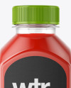 Square Tomato Juice Bottle Mockup - Front View