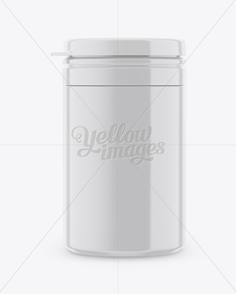 Plastic Jar Mockup - Front View