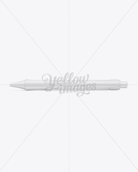 Glossy Click Pen Mockup - Top View