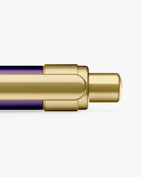 Metallic Click Pen Mockup - Top View