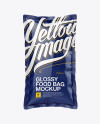 Glossy Food Bag Mockup - Front View