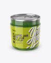 Plastic Jar With Kiwi Jam Mockup (High-Angle Shot)