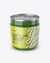 Plastic Jar With Kiwi Jam Mockup (High-Angle Shot)