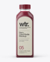Square Berry Juice Bottle Mockup