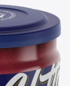 Plastic Jar With Cranberry Jam Mockup (High-Angle Shot)