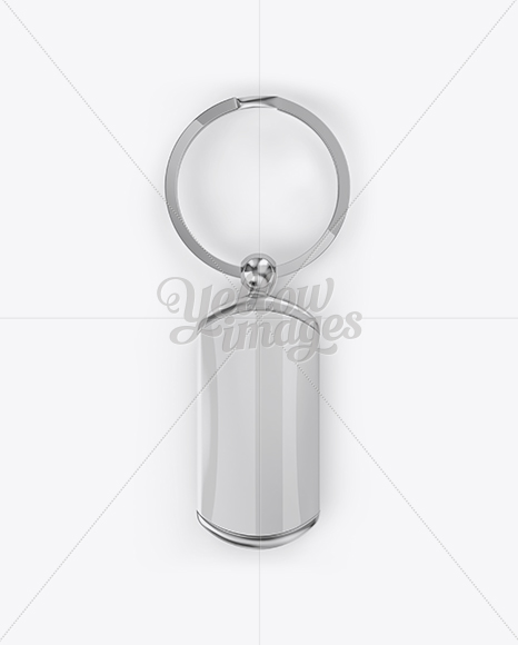 Glossy Keyring Mockup - Top View