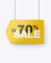 Glossy Discount Sign Mockup