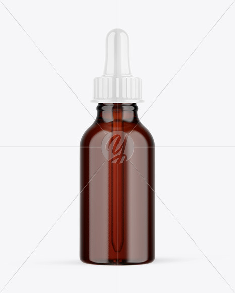 Amber Glass Dropper Bottle Mockup