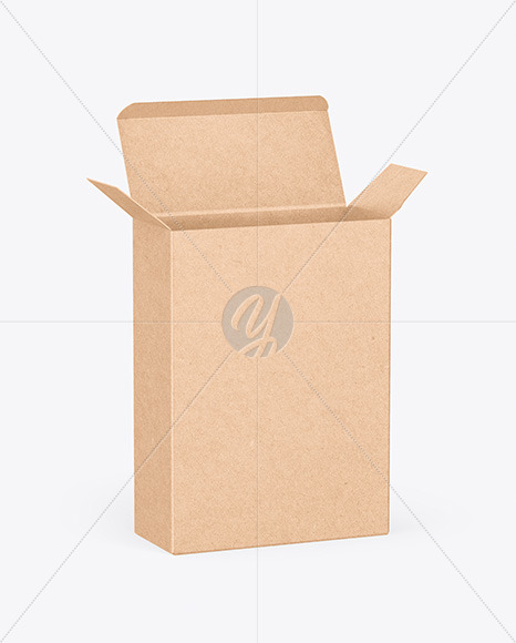 Opened Kraft Box Mockup