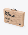 Kraft Box With Handle Mockup