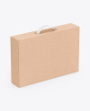 Kraft Box With Handle Mockup