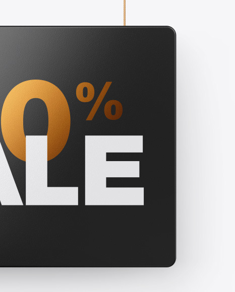 Glossy Discount Sign Mockup